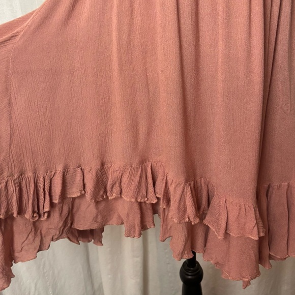 Free People Adella Crochet Lace Babydoll Mini Dress Mauve Pink Medium - Picture 6 of 9